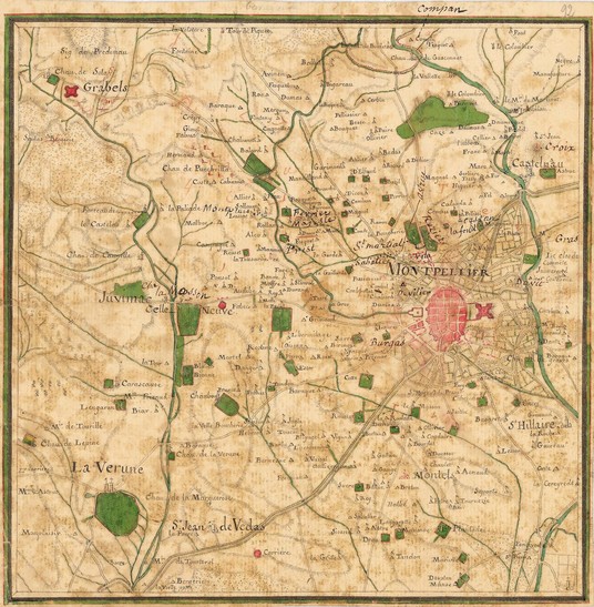Carte de Montpellier 1775 - Cassini