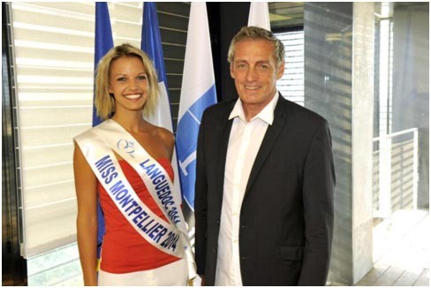 Miss Languedoc félicitée par Philippe Saurel