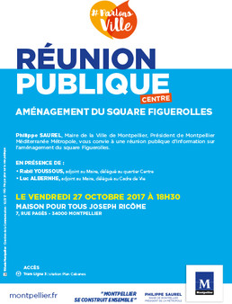 Réunion publique Centre : aménagement du square Figuerolles