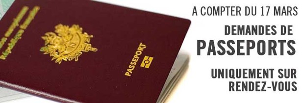 Les dépôts de demande de passeport sur rendez vous uniquement