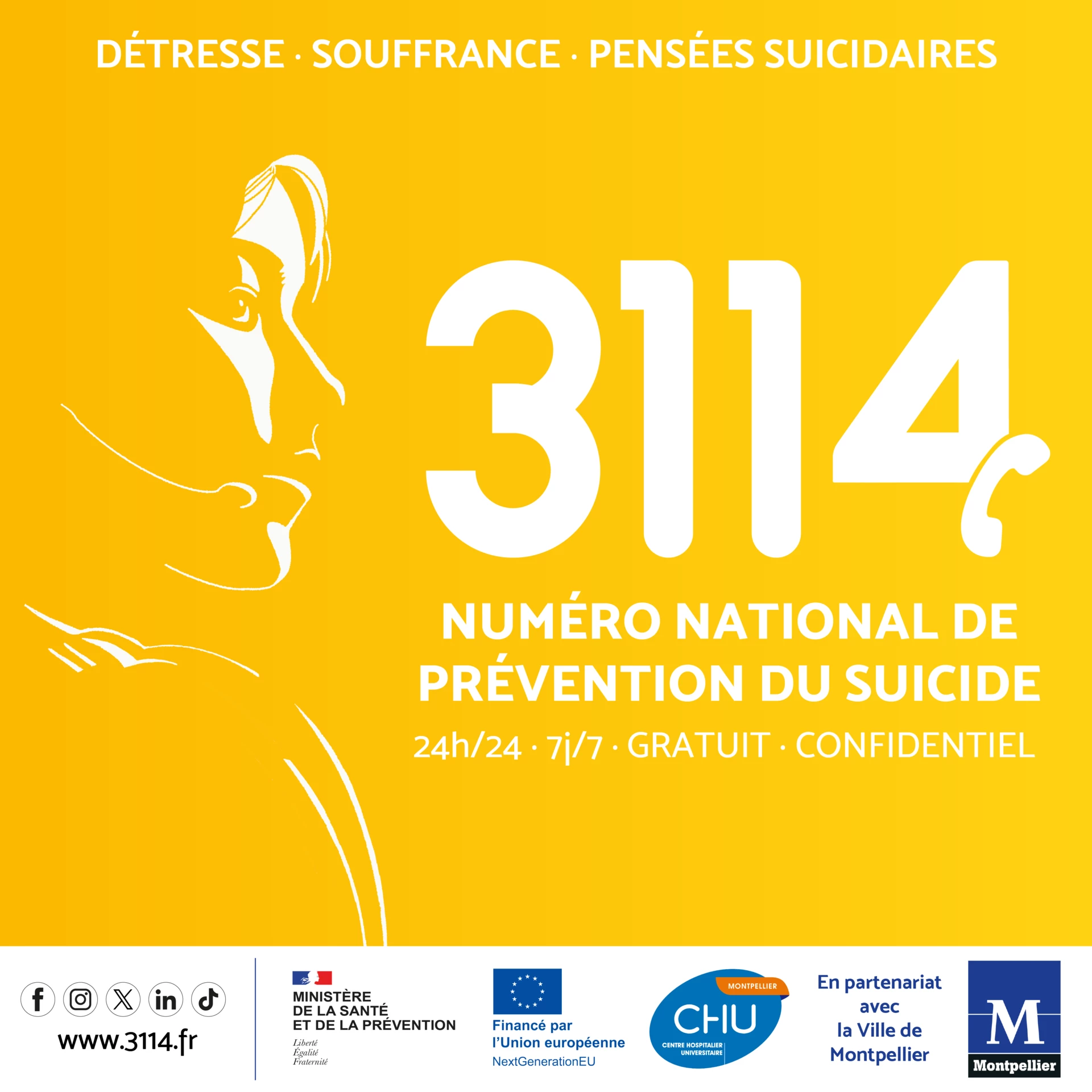 3114 numéro national de prévention du suicide