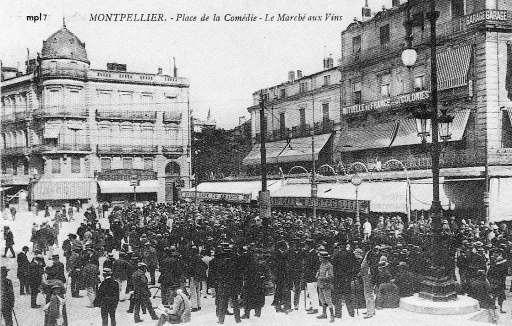 Marché aux vins, Place de la Comédie, vers 1900, 6Fi 577