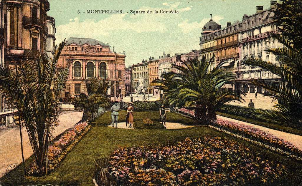 Square de la comédie, vers 1900, carte postale, AMM, 6Fi882