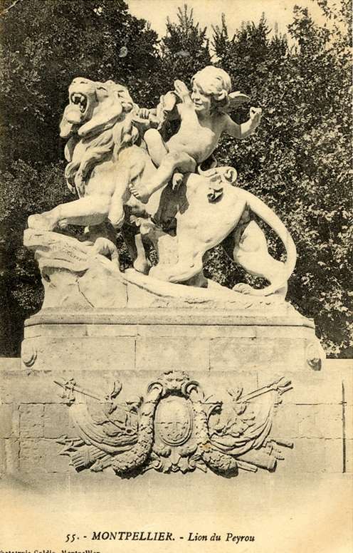 Lion du Peyrou de Injalabert, vers 1900, 6Fi 144