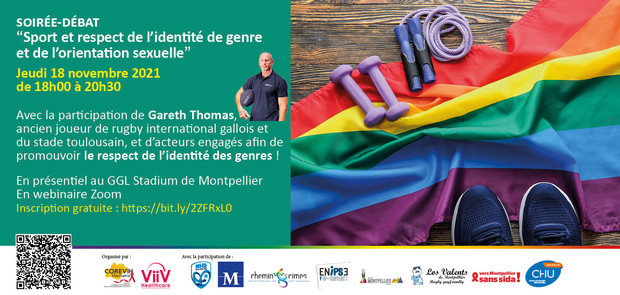 Soirée-débat « Sport et respect de l’identité de genre et de l’orientation sexuelle » jeudi 18 novembre à 18h