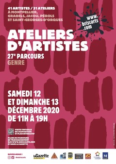 La 27ème édition du parcours d’Ateliers d’Artistes de Montpellier, se déroulera les 12 et 13 décembre 2020