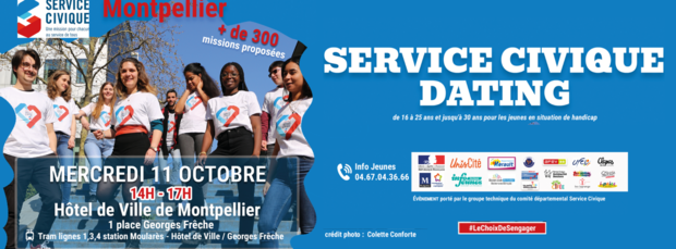 Service Civique Dating, le 11 octobre 2023 à Montpellier