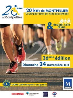 La 36ème édition des "20 km de Montpellier, courir pour ceux qui ne le peuvent pas" aura lieu dimanche 24 novembre