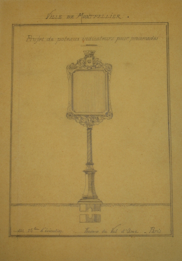 Projet poteaux indicateur, 22 mars 1902. AMM, série O