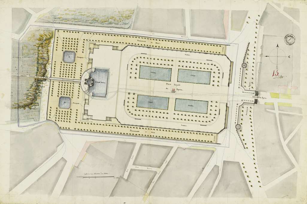 1787 Décès de Jean-Antoine Giral, architecte , auteur de la place royale du Peyrou. AMM, 1Fi10