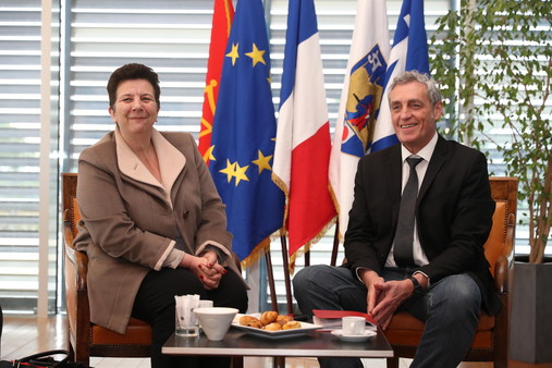 La Ministre de l'Enseignement Supérieur, de la Recherche & l'Innovation Frédérique Vidal accueillie par Philippe Saurel