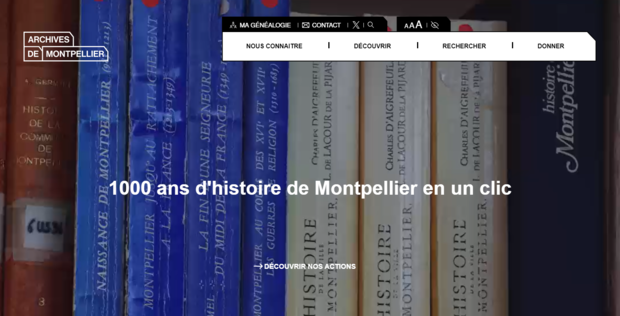Nouveau site web et nouveau logo pour les Archives de Montpellier