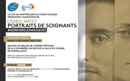 Le CHU de Montpellier et le Fonds Guilhem lancent l’exposition photographique #derrière les masques de Cédric Matet