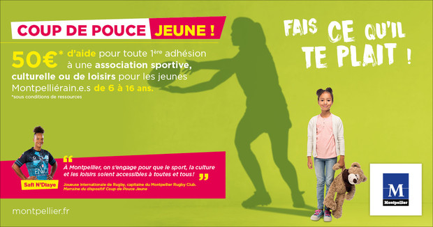 La ville de Montpellier renouvelle le "coup de pouce jeune" pour les enfants de 6 à 16 ans