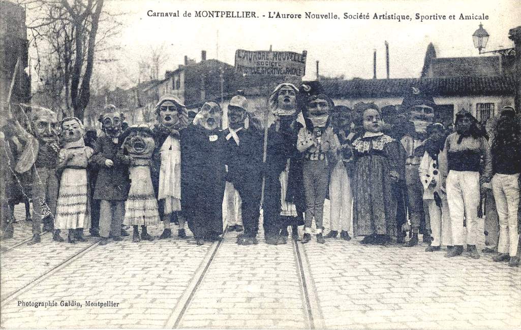 Carnaval de Montpellier, l'Aurore nouvelle, vers 1900, 6Fi 689