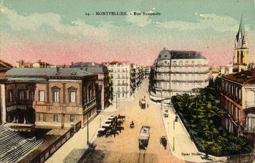1887 Fin des travaux de percement de la rue Nationale lancés par Jules Pagézy en 1878. AMM, 6Fi874