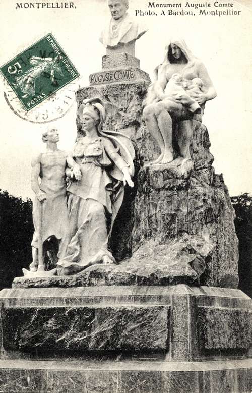 Monument en l'honneur d'Auguste Comte, vers 1900, 6Fi 488