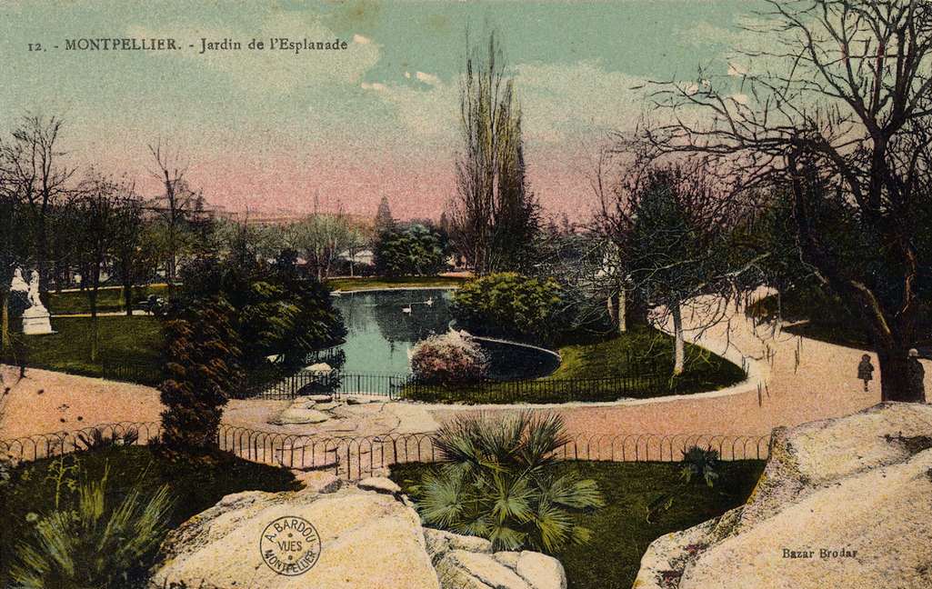 Jardin de l'Esplanade, vers 1900. AMM, carte postale, 6Fi887