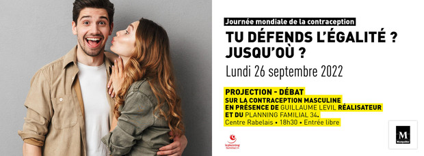 Journée mondiale de la contraception lundi 26 septembre 2022 : projection débat au centre Rabelais