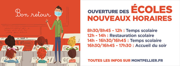Nouveaux horaires pour les écoles de la Ville de Montpellier