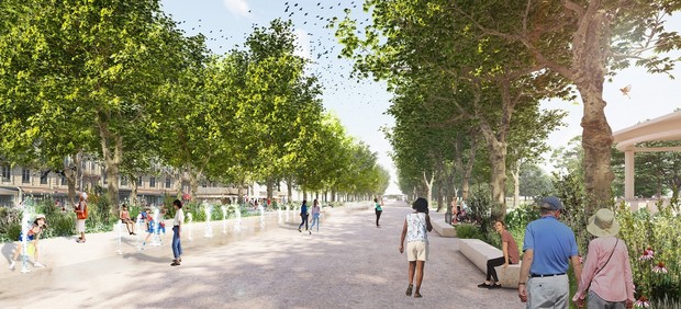 Comédie-Esplanade : nouvelle phase de travaux sur l’allée centrale de l’Esplanade à partir du 16 janvier 2023
