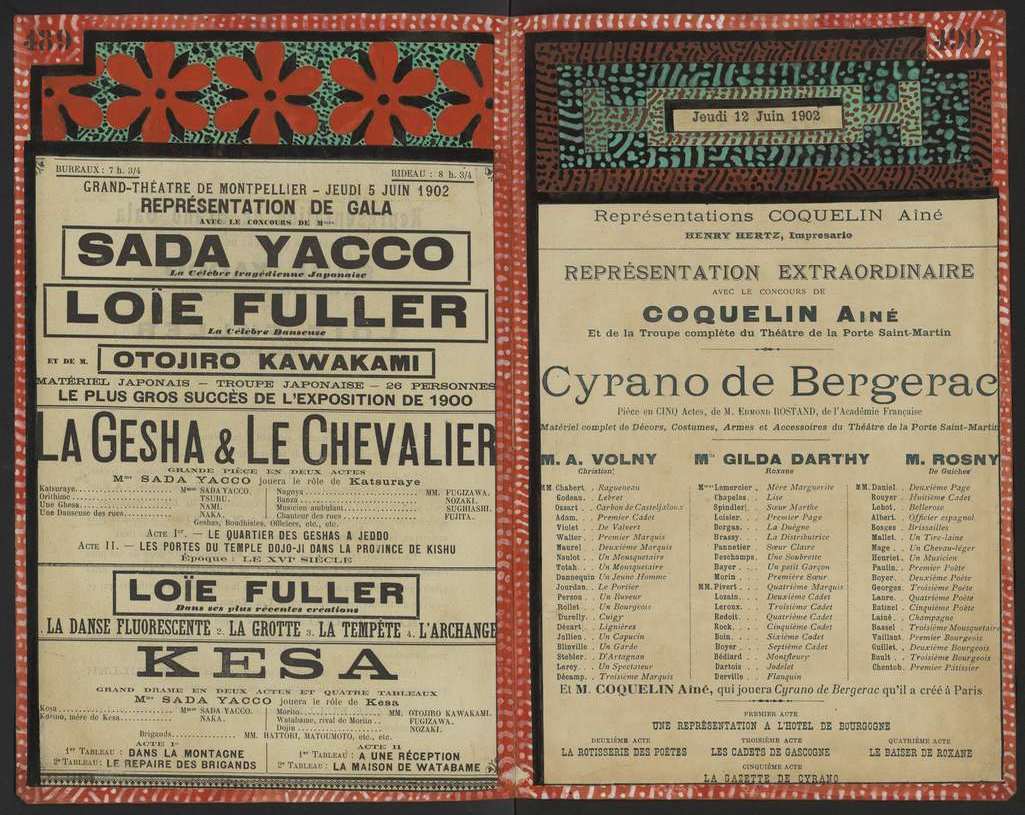 Loie Fuller au Théâtre de Montpellier, le 5 juin 1902. AMM, collection Gilles 9S8 281