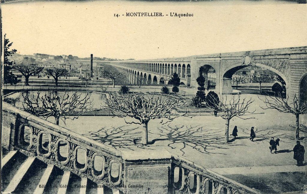Montpellier. L'Aqueduc. Archives municipales de Montpellier, carte postale autour de 1900, 6Fi900-1