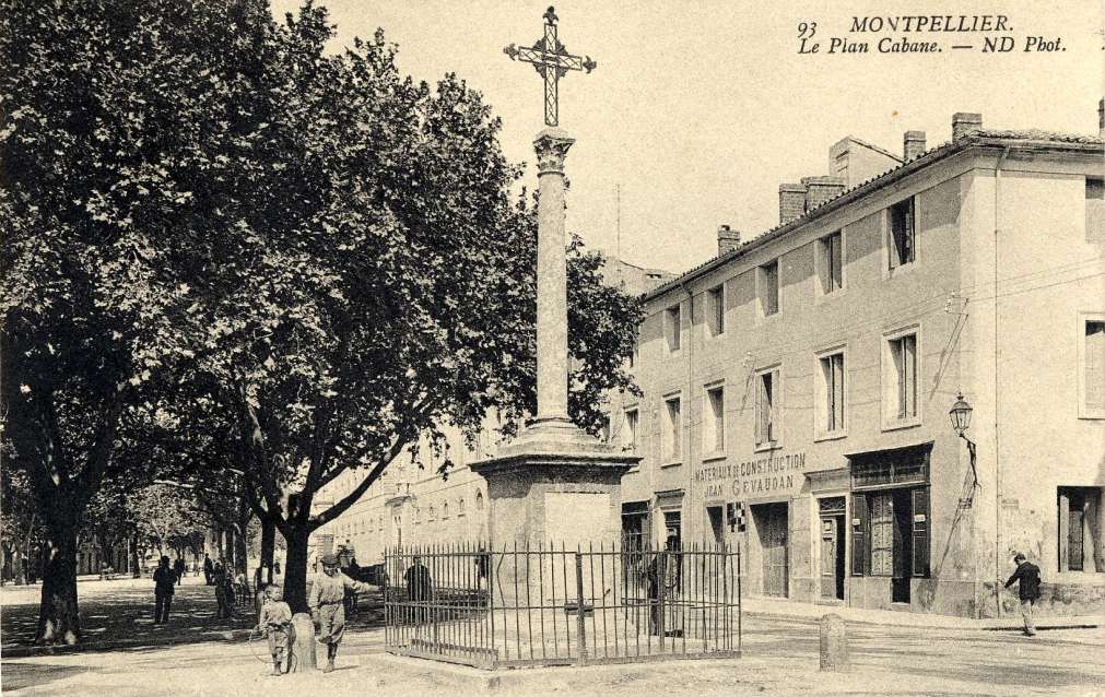 Le Plan cabane, vers 1900. Archives municipales de Montpellier, carte postale, 6Fi67