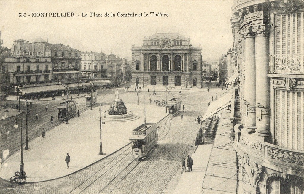 Théâtre municipal vers 1900, carte postale, AMM, 6Fi1636