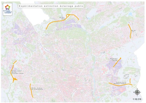 Extinction nocturne partielle de l’éclairage public sur 7 axes routiers de la métropole dès le 25 octobre pour lutter contre la pollution lumineuse 