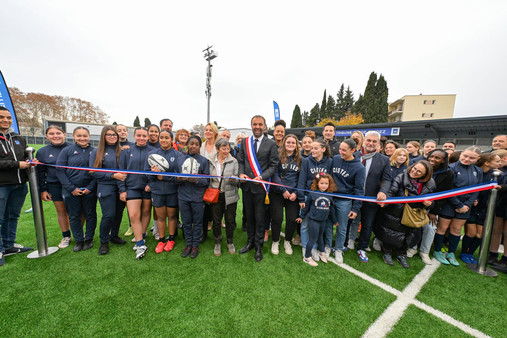 Inauguration de nouveaux équipements pour le rugby amateur et le rugby féminin de haut niveau à Montpellier
