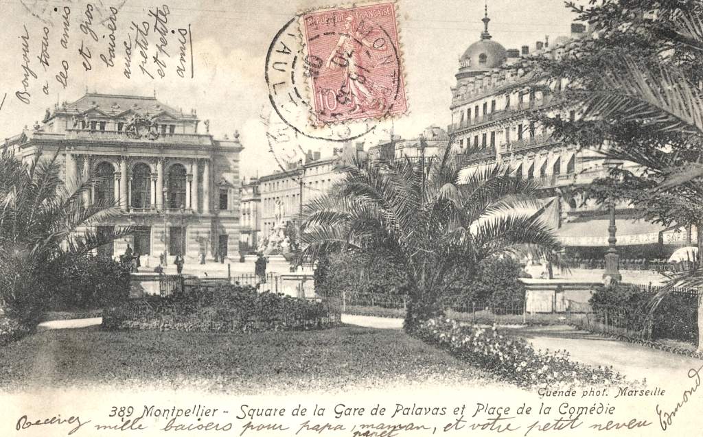Square de la gare de Palavas, vers 1900, 6Fi 10