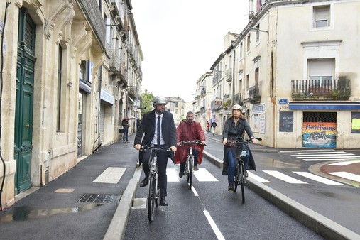 Ouverture aux usagers de la piste cyclable rue du Faubourg Figuerolles et poursuite des actions en faveur du vélo