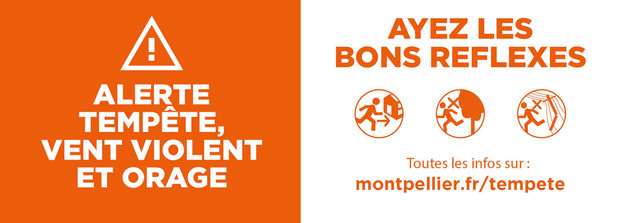Vigilance orange "orages", la ville de Montpellier informe