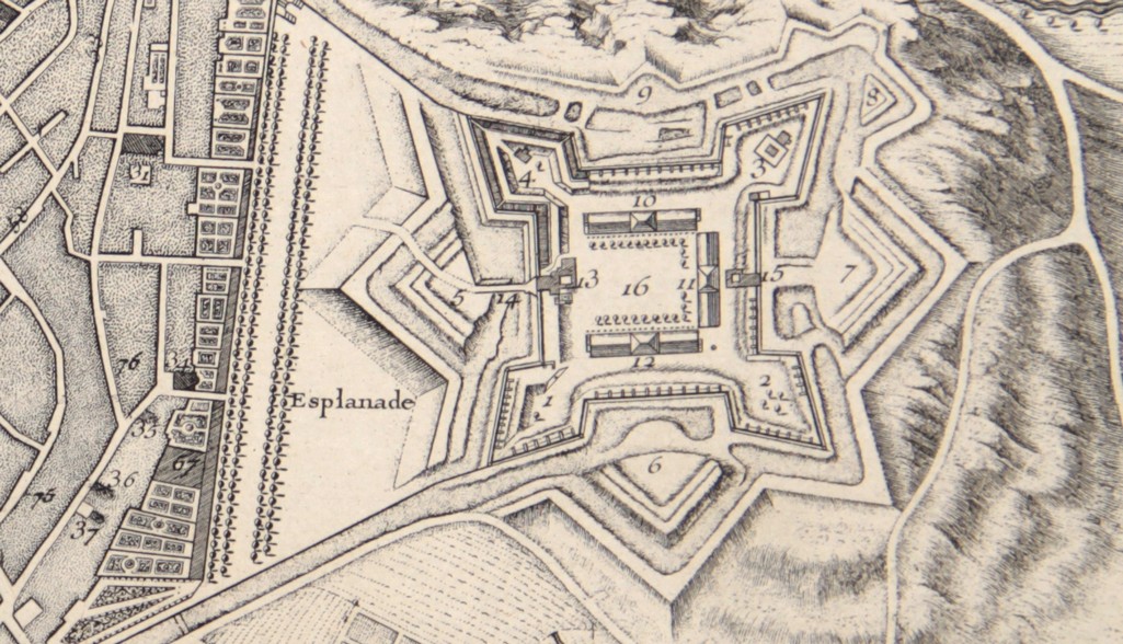 Plan de la promenade de l'Esplanade, avant 1764. AMM, AVM096 détail
