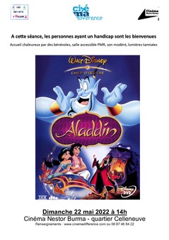 Séance ciné-ma différence : Aladdin, dimanche 22 mai 2022 à 14h