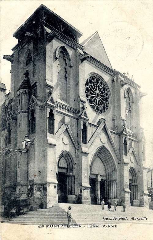 Eglise Saint-Roch, carte postale autour de 1900, 6Fi654 