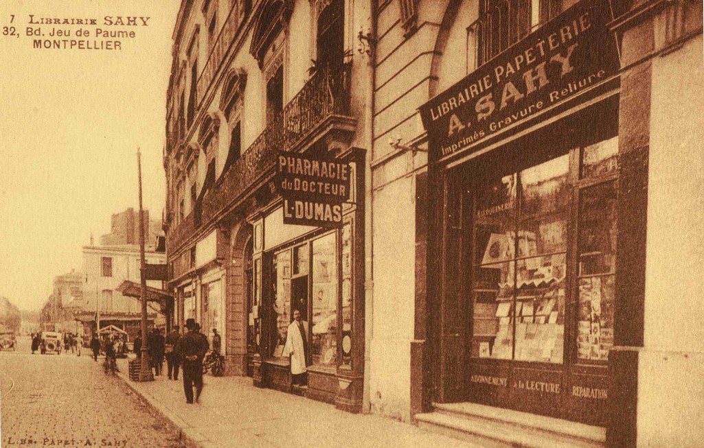 Librairie Sahy, photographie autour de 1900. Archives de la ville de Montpellier
