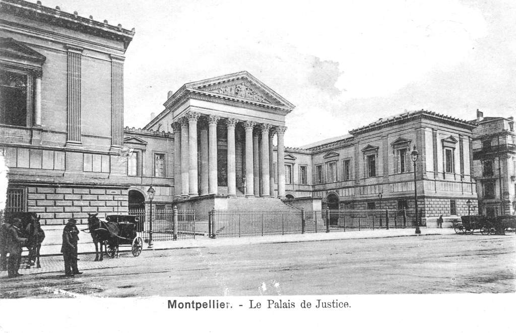 Palais de justice de Montpellier, vers 1900, 6Fi 32