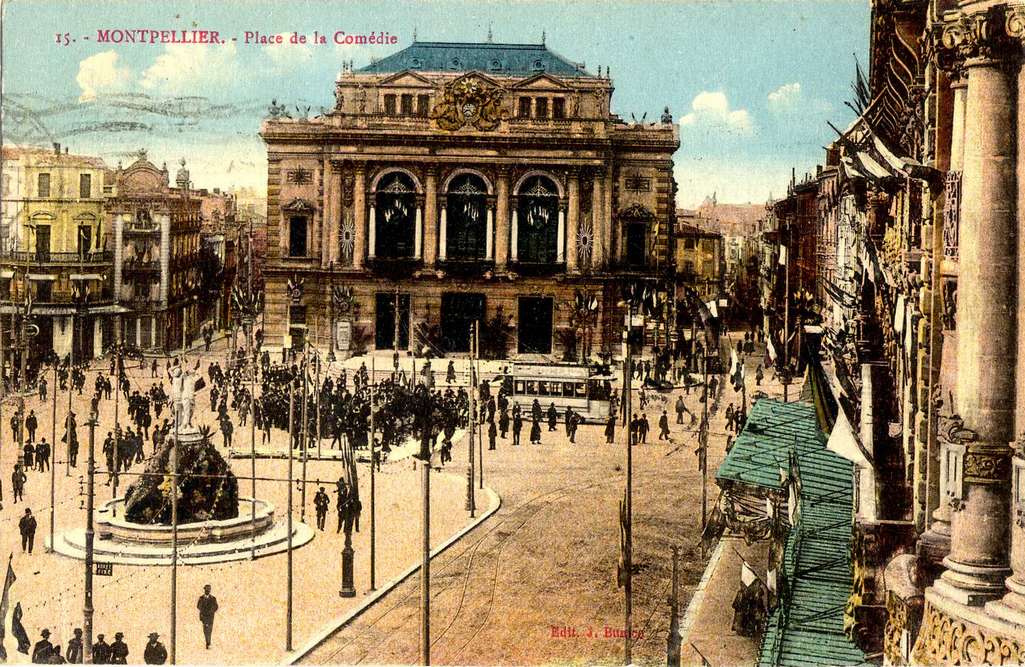 Place de la comédie, vers 1900, 6 Fi 616