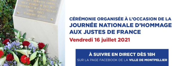 [EN LIGNE] Cérémonie organisée à l'occasion de la journée nationale d'hommage aux justes de France