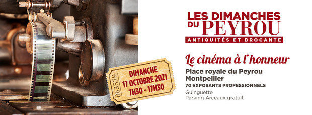 Le cinéma à l'honneur avec "Les Dimanches du Peyrou" dimanche 17 octobre, de 7h30 à 17h30