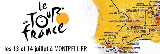 Tour de france 2016 à Montpellier, filière viti-vinicole valorisée, le parcours