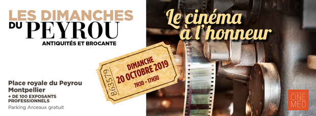 Le Cinéma à l'honneur aux "Dimanches du Peyrou" le dimanche 20 octobre 2019