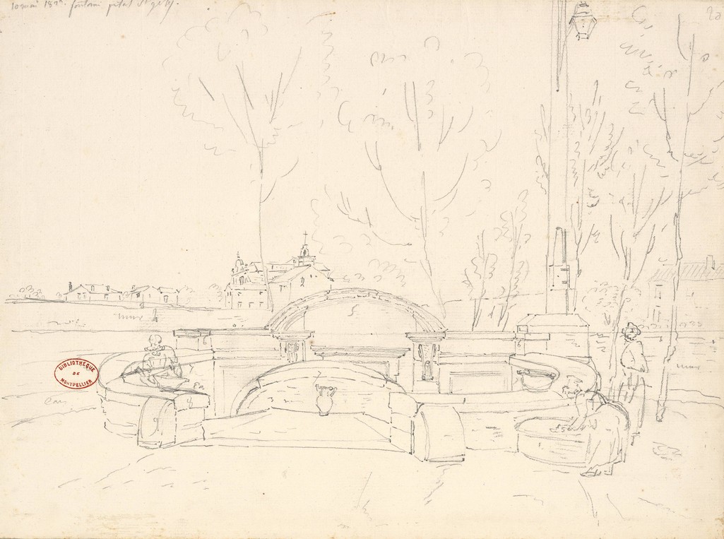 Fontaine du Pila Saint-Gely, 10 mai 1827.