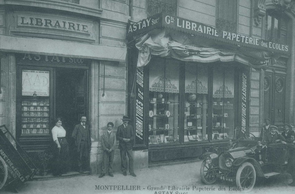 La grande librairie des écoles, photographie autour de 1900. Archives de la ville de Montpellier