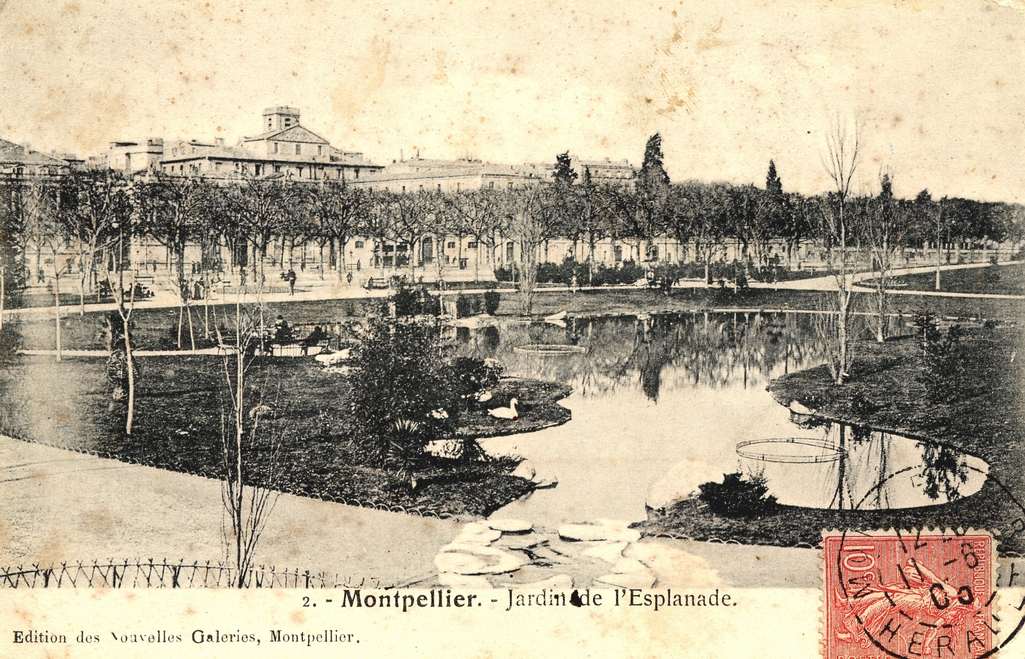 Jardin de l'Esplanade, vers 1900. AMM, carte postale, 6Fi508