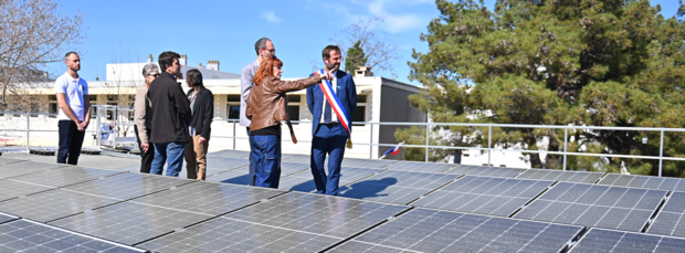 Inaugurations de la centrale photovoltaïque et du Raccordement au Réseau Montpelliérain Chaleur et Froid (RMCF) du groupe scolaire Albrecht-Garibaldi