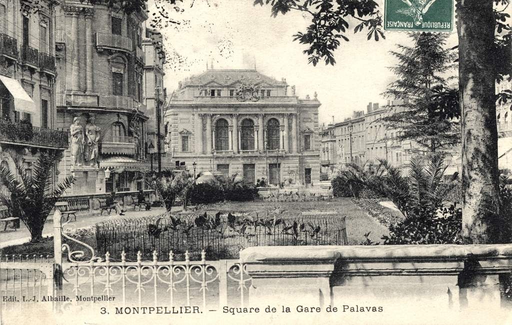 Square de la gare de Palavas, vers 1900, carte postale, AMM, 6Fi15