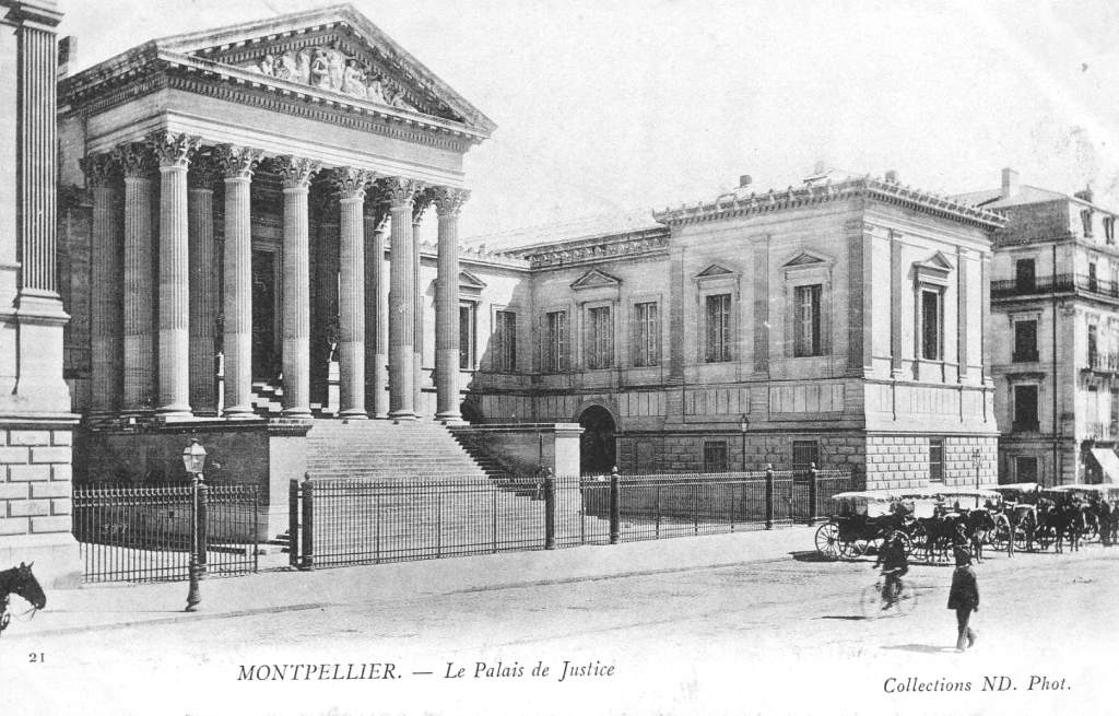 Palais de justice de Montpellier, vers 1900, 6Fi 30